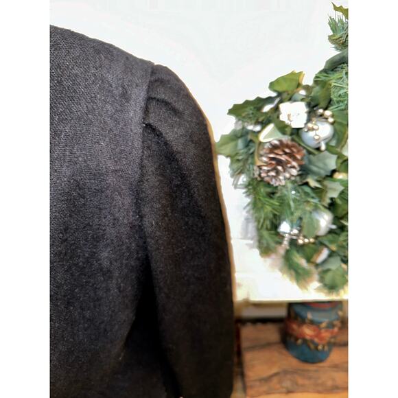 RARE VINTAGE 70's AUSTIN-ZUUR HALSTON BLACK WOOL COAT - Picture 4 of 5